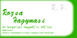 rozsa hagymasi business card